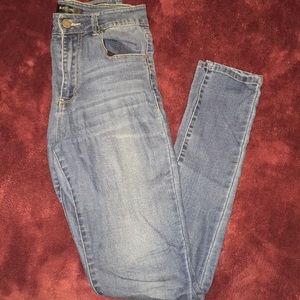 Black label jeans used high rise